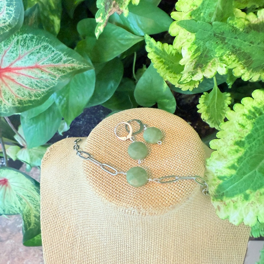 Green jade set - Picture 2 of 4